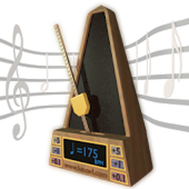 Metronome to practice guitar lesson material with correct timing.